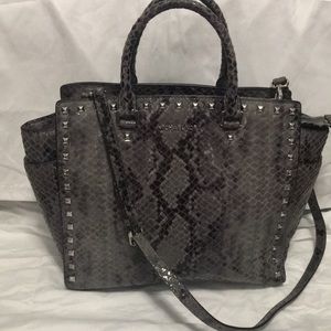 Michael Kors large grey crossbody purse